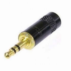 Rean NYS231LBG Mini Plug 3.5 mm stereo negro Punta de oro Salida para Cable 6mm