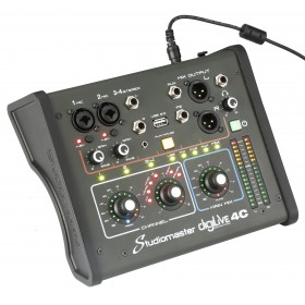Studiomaster DIGILIVE 04C mixer digital de 4 canales control software