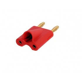 Rean NYS508-R Plug Banana Dual Rojo contactos en oro