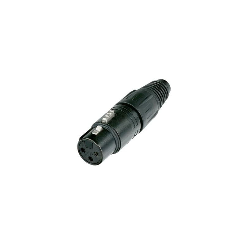 Neutrik NC3FXBAG XLR hembra negro 3 pines.
