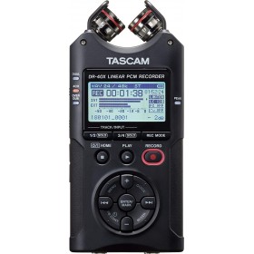 Tascam DR-40X Grabadora de audio digital de cuatro pistas e interfaz de audio USB